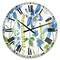 Designart 'Bluebell And Columbine Wild Flowers With Butterfly Traditional Wall Clock